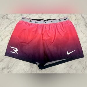 Nike Women's Gradient Pink and Purple Shorts Large